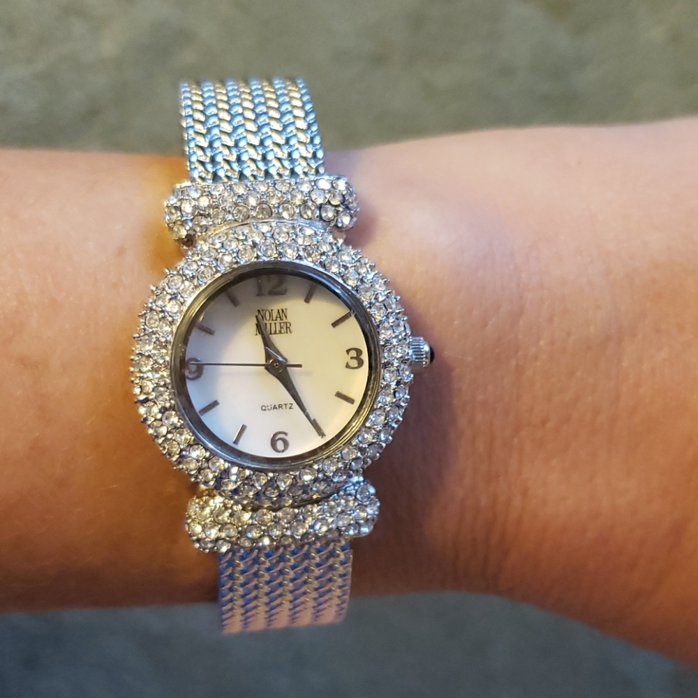NIB Nolan Miller crystal watch